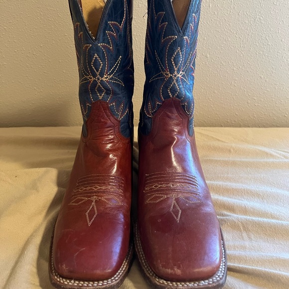 roper mens square toe boots 10 1/2D - Picture 2 of 5